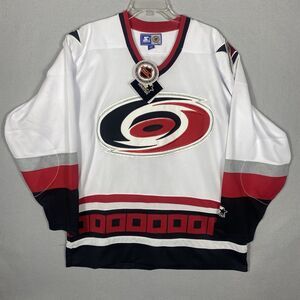 Vintage STARTER Carolina Hurricanes NHL Hockey Jersey M Eastern Patch NWT